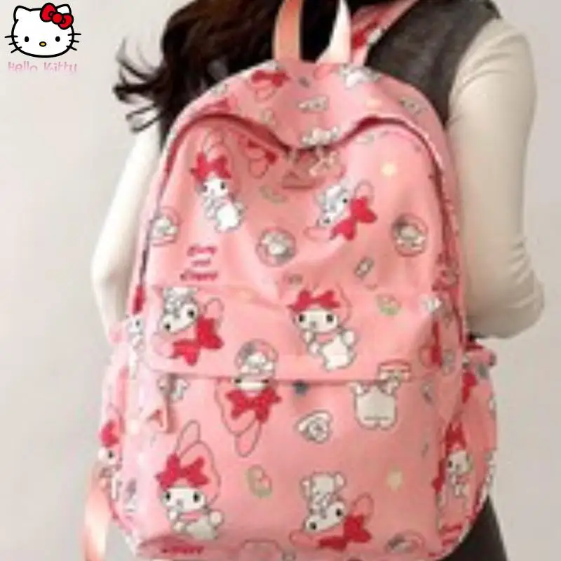 

Hello Kitty Cinnamoroll New Student Backpack Kawaii Cartoon Printed Schoolbag Anime Large Capacity Storage Bag Sanrio Fashion