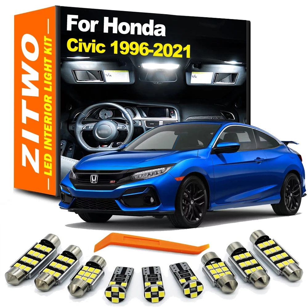 

Car LED Interior Plate Light Kit For Honda Civic Hatchback Sedan Coupe 6 7 8 9 10 6th 7th 8th 9th 10th Gen 1996-2021 Accessories
