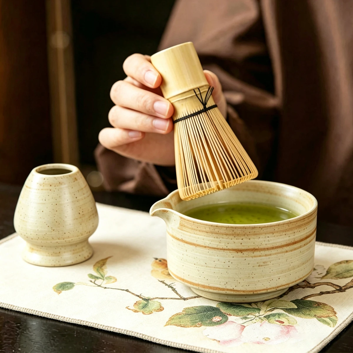 7PCS Japanese Matcha Tea Set Safe Bamboo Whisk Teaspoon Tea Sets Indoor Beverage Shop Tea-making Tools Accessories