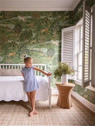Custom American animal deer elephant wallpaper for children's room art wall paper home decor Nordic boy girl bedroom wallpaper