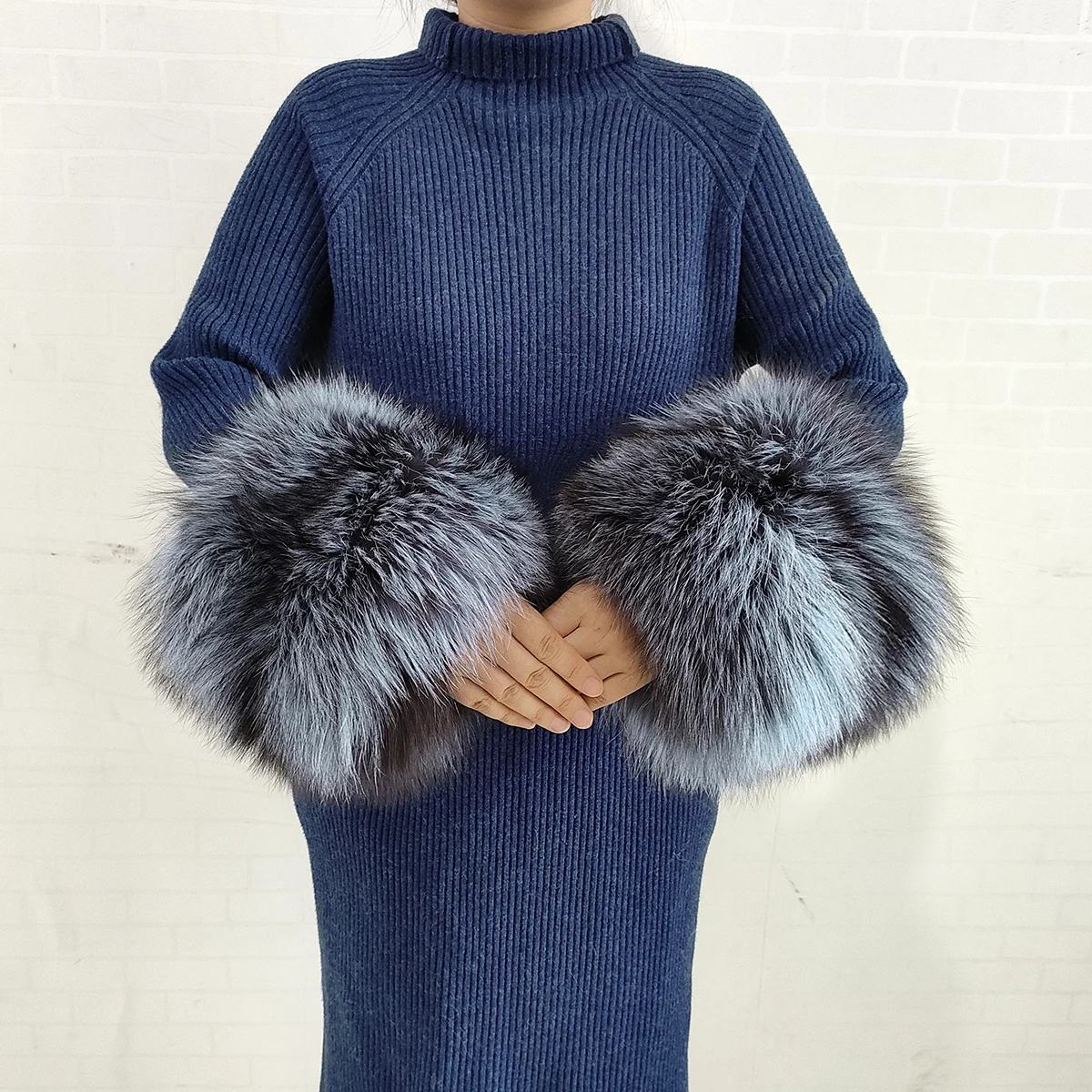 Fox Fur Cuff Arm Warmer Lady Bracelet Real Fur Wristband Sleeve Glove High Quality Fox Fur Cuffs Hot Sale Wrist Warmer