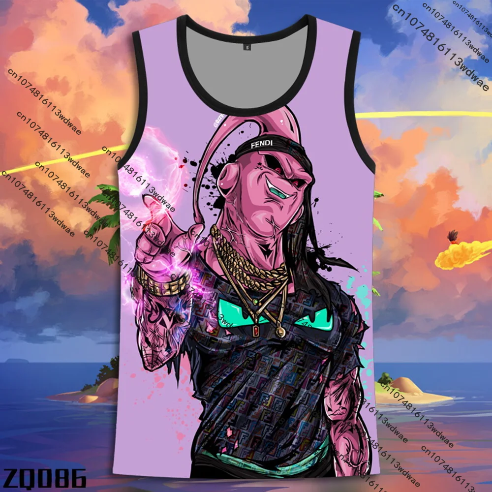 Nieuwste Dragon Ball Z Majin Buu Frieza Anime Thema Tank Top Heren Cosplay 3D Print Casual Ademend Sport Kid Basketbal Vest