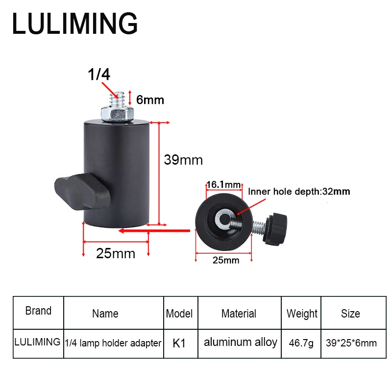 Camera Lamp Holder LED Flash 1/4 3/8 Screw Photography Lamp Holder Adapter Tripod Conversion Interface photography Accessories