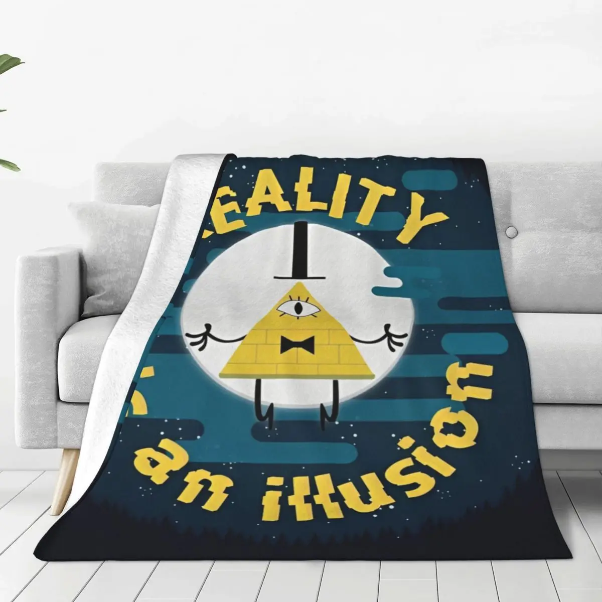 Gravity Falls Bill Cipher Blankets Cartoon Anime Fleece Awesome Warm Throw Blankets for Bedspread Summer