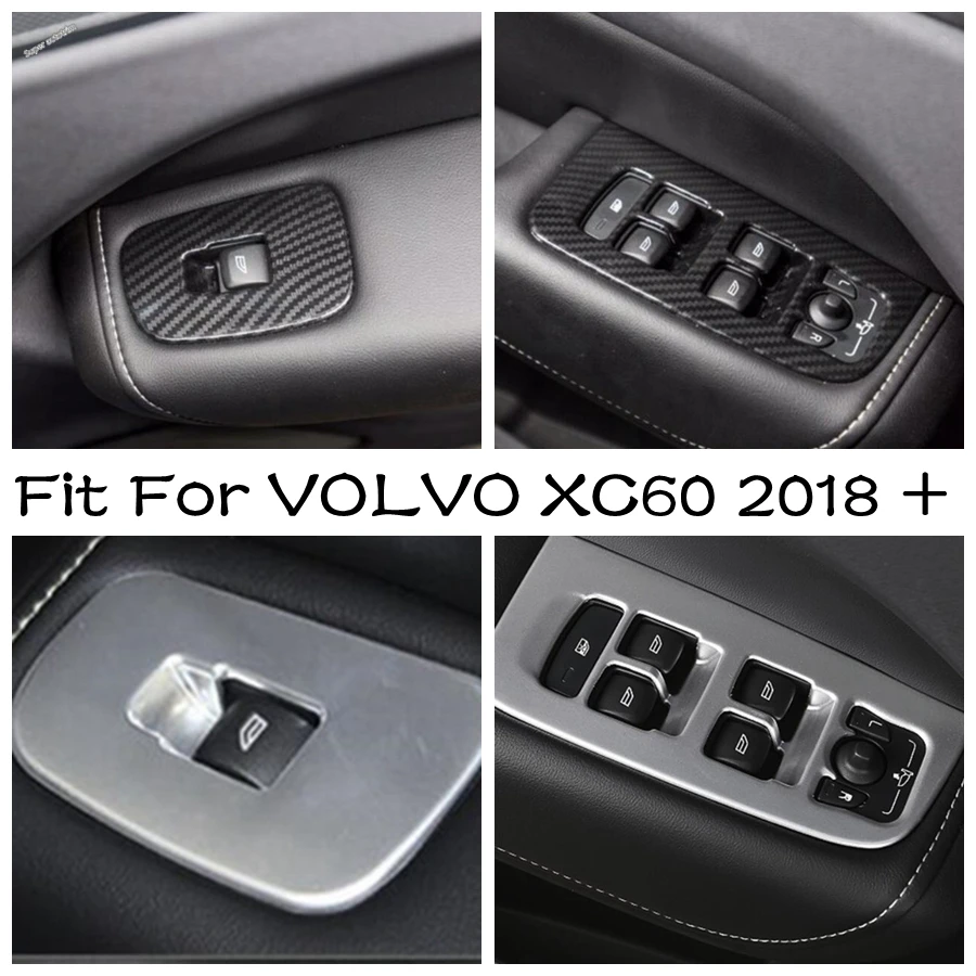 

Lapetus Accessories Inner Door Armrest Window Lift Button Panel Cover Trim 4 Pcs Left-hand Drive For Volvo XC60 2018 - 2024 ABS