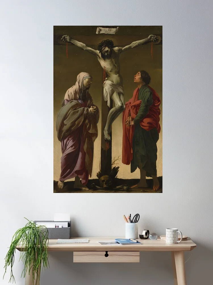 The Crucifixion Of Jesus vintage, Print Art Canvas Poster, For Living Room Decor Home Wall Picture