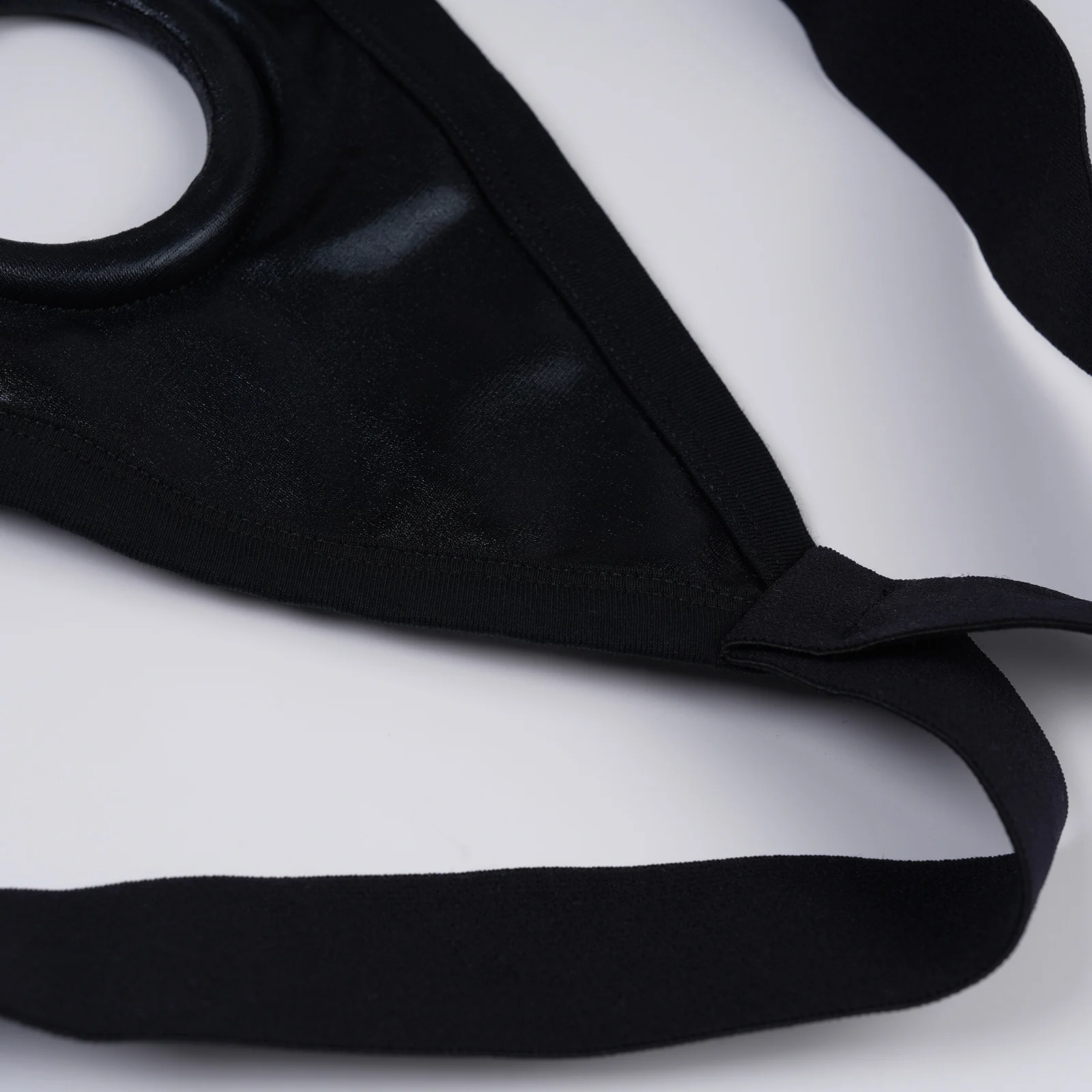 Men Faux Leather Jockstrap Underwear Silicone Cock Ring Thong Wide Waistband Sexy Thongs G String Penis Pouch Exotic Lingerie image 6