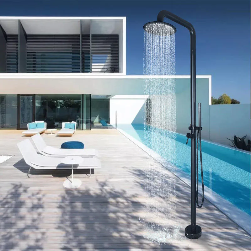 Outdoor/Garden/Beach Stainless Steel 304/316 Thermostatic Faucet Freestanding Shower The pool does not require electricity