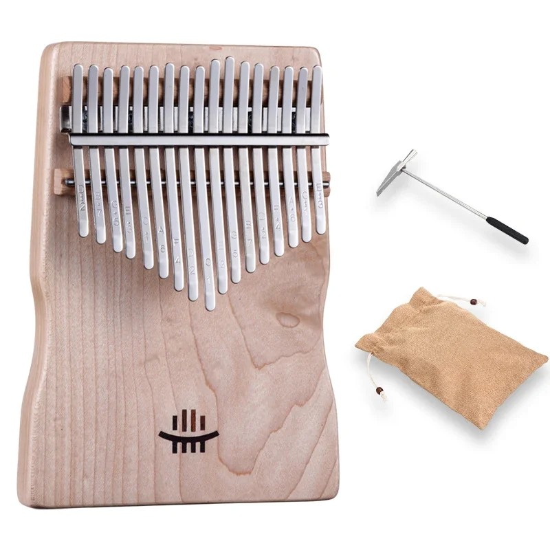 Hluru Kalimba 17 keys Thumb Piano Musical Instrument Palm Rest Maple Wood Finger Piano Kalimba for Kids KS