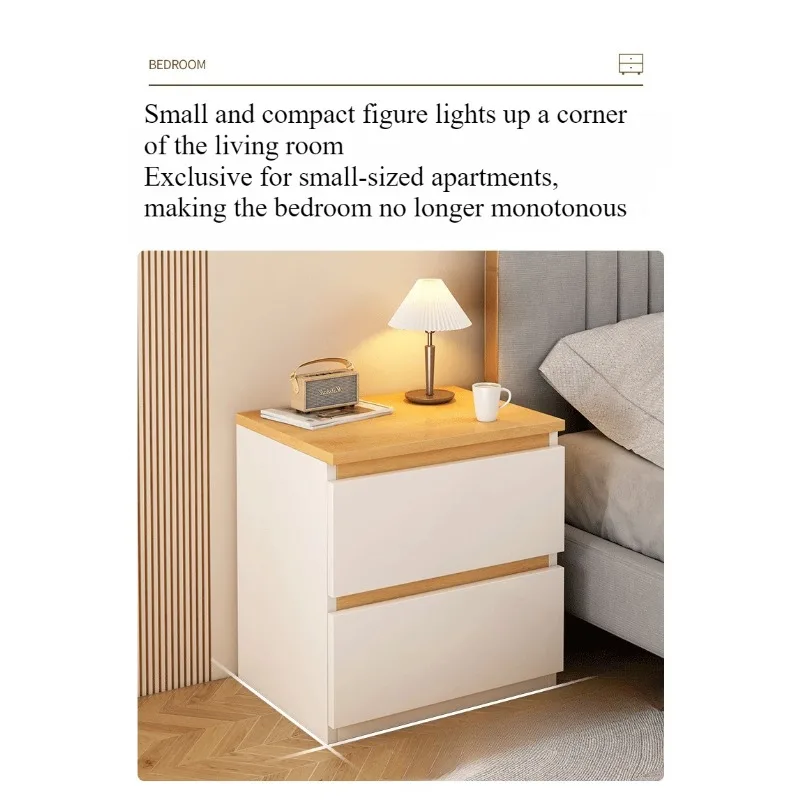 Bedside table Bedroom Home Modern simple bedroom Simple heightening Bedside small cabinet Storage drawer cabinet image 5