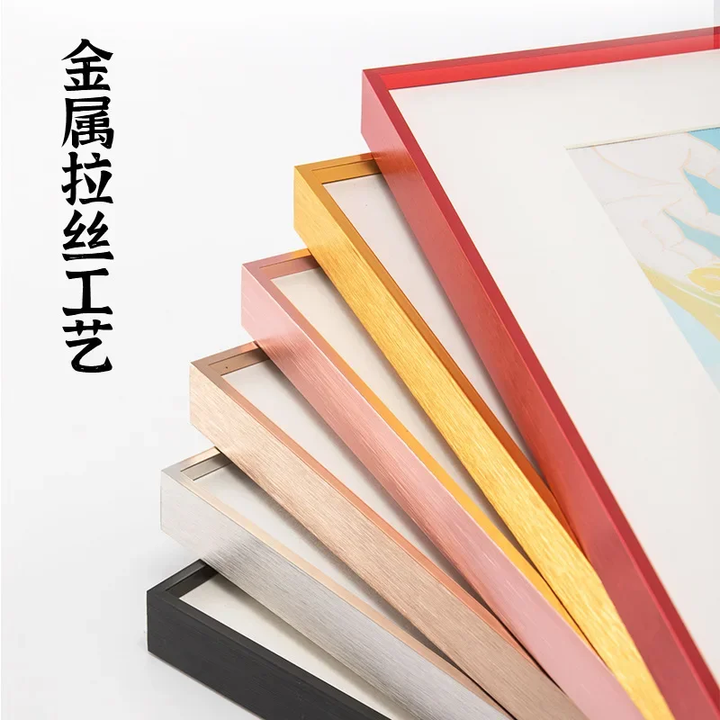 Metal Picture Frame Poster Frame with Polished Plexiglass,Display Picture Aluminum Brushed for Art Gallery Wall Tabletop Decor