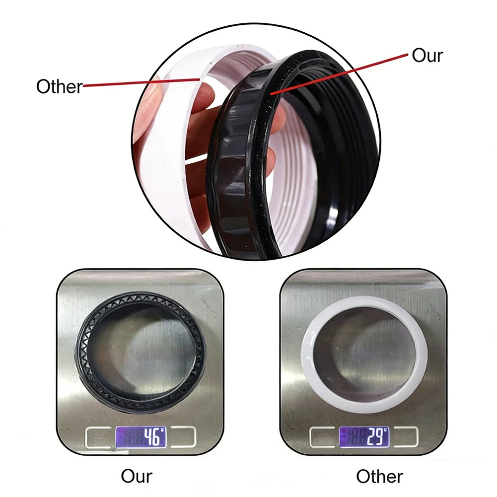 For Zodiac G57 Backup Valve Collar Replacement Fits Polaris= 180 280 380 Cleaners Durable= PC Material Black White Easy Install