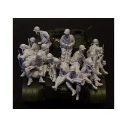 1/35 Resin model large kit GK, military theme, (15 persons) unassembled and unpainted 593-595