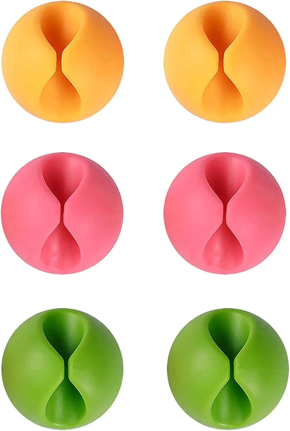 Cable Clips, Desk Cable Drop, Desk Wire Clips for All Your Computer, Electrical, Charging or Mouse Cord (Colorful,6pcs)