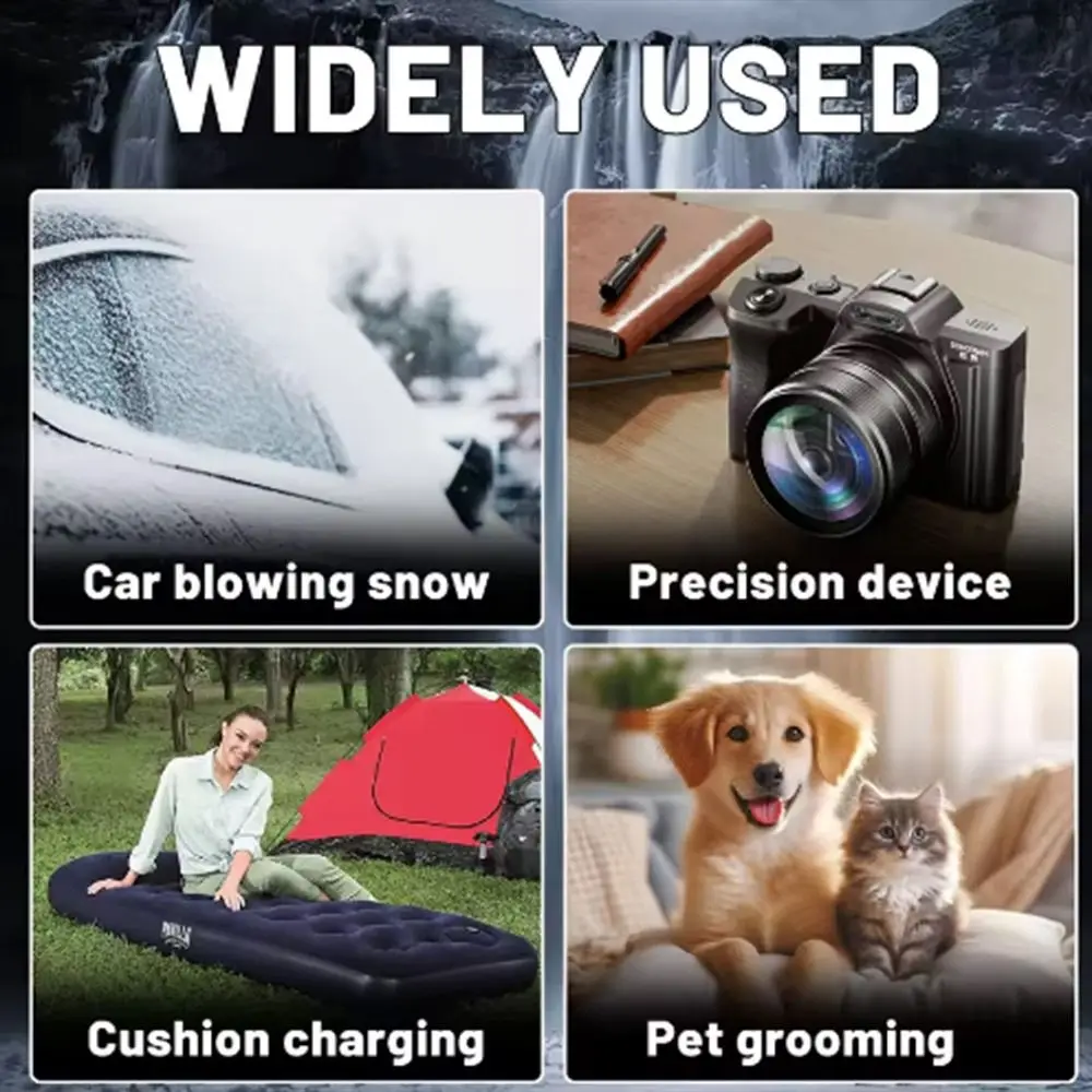 130000 دورة في الدقيقة مروحة تربو عنيفة صغيرة أربعة سرعات الرياح فرش السيارات مكنسة كهربائية عرض الطاقة منفضة هواء كهربائية هادئة