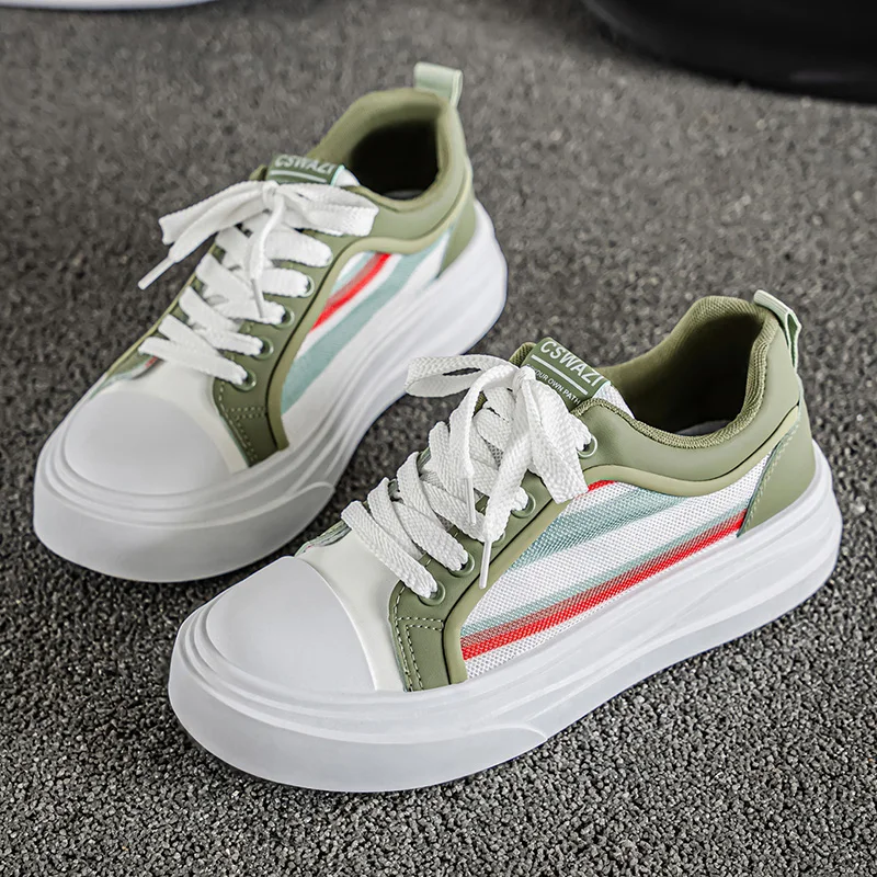 

Легкая дышащая нескользящая мужская обувь, новинка лета 2024, мужская повседневная обувь, модные и удобные белые кроссовки с круглым носком