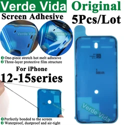 5Pcs LCD Screen Display Glue Waterproof Sticker for iPhone 12 13 14 15 Pro Max 14 Plus Original Adhesive Frame Seal Tape