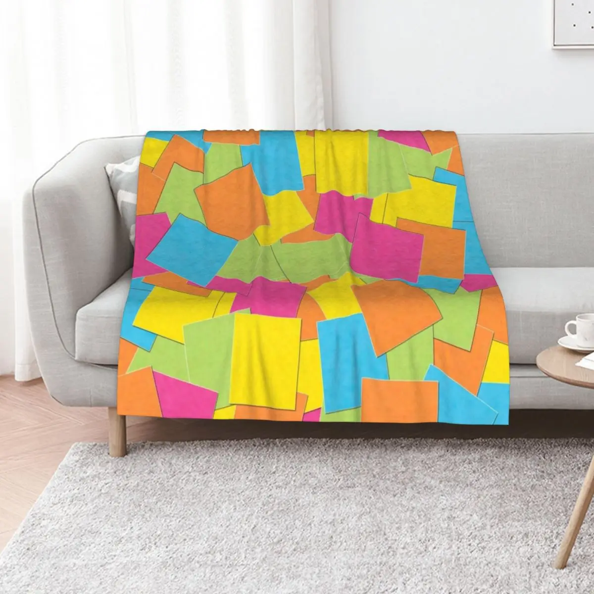 Sticky Notes Art Throw Blanket Luxury Thicken Beach Flannel Fabric bed plaid Shaggy Cute Blankets
