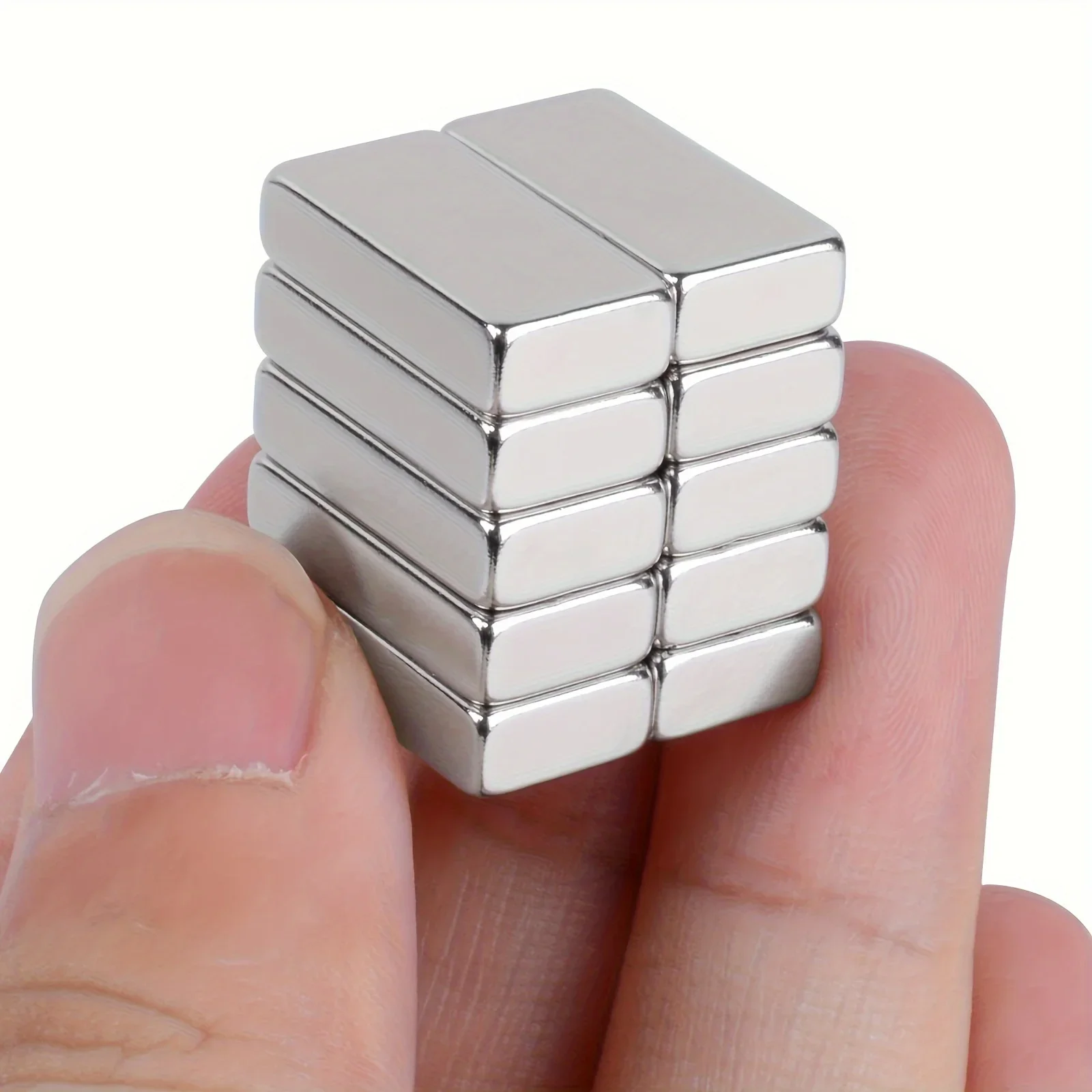 10pcs 20x10x5mm Rectangular Bar Magnets - For Office, Tool Storage, Map Marking & Drawer Closing
