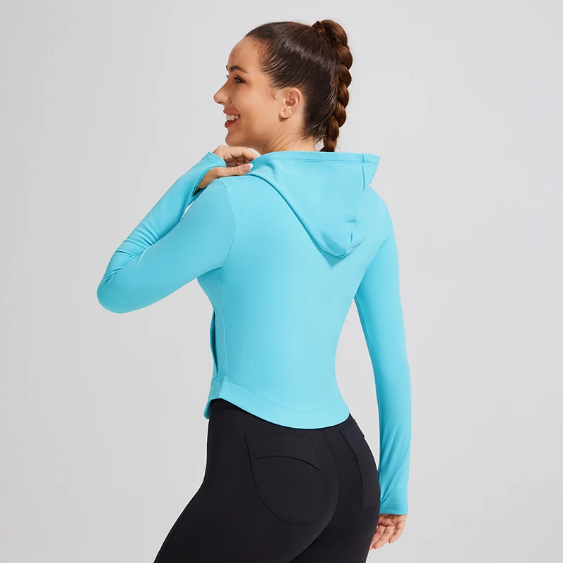 Women Winter Training And Exercise Jackets Long Sleeve Outdoor Sports Coats Fleece Slim Fit Yoga Running Tops Warm Activewear