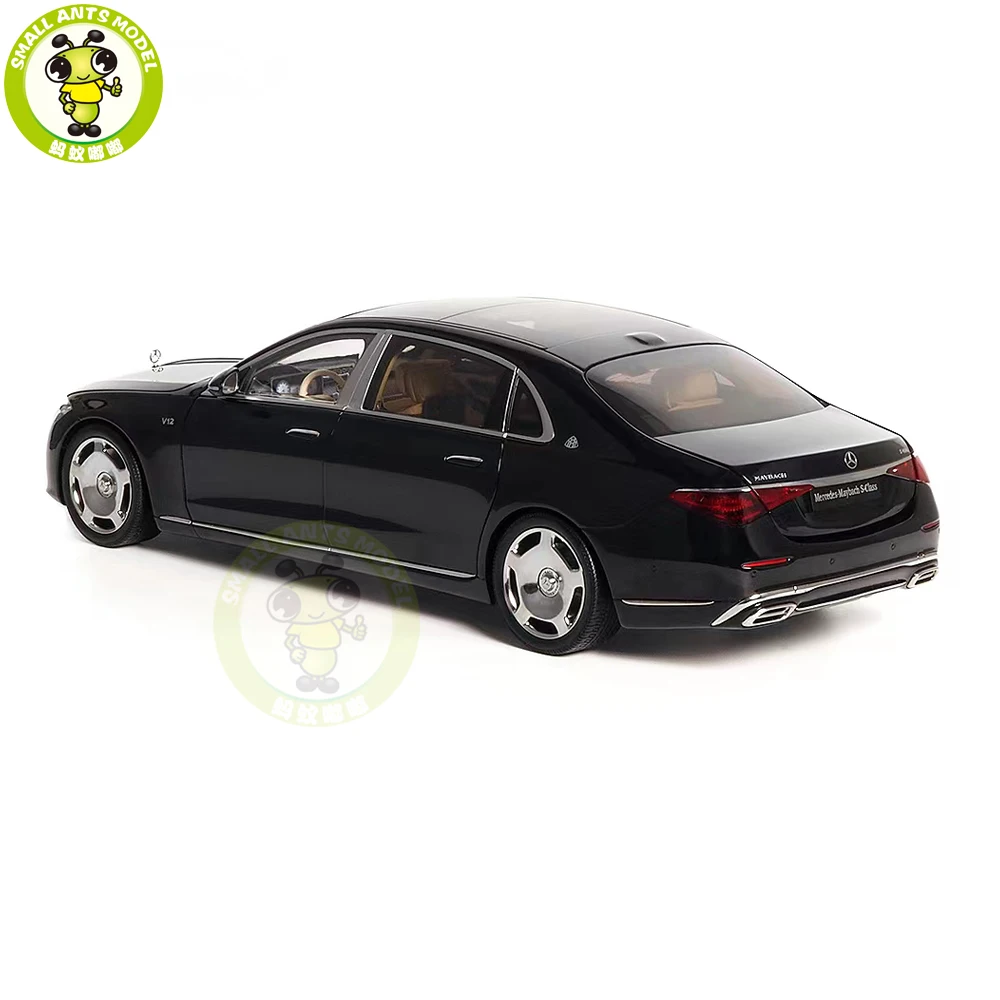 1/18 S Class S680 2021 Almost Real 820115 Obsidian Black Diecast Model Toy Car Gifts For Father Friends