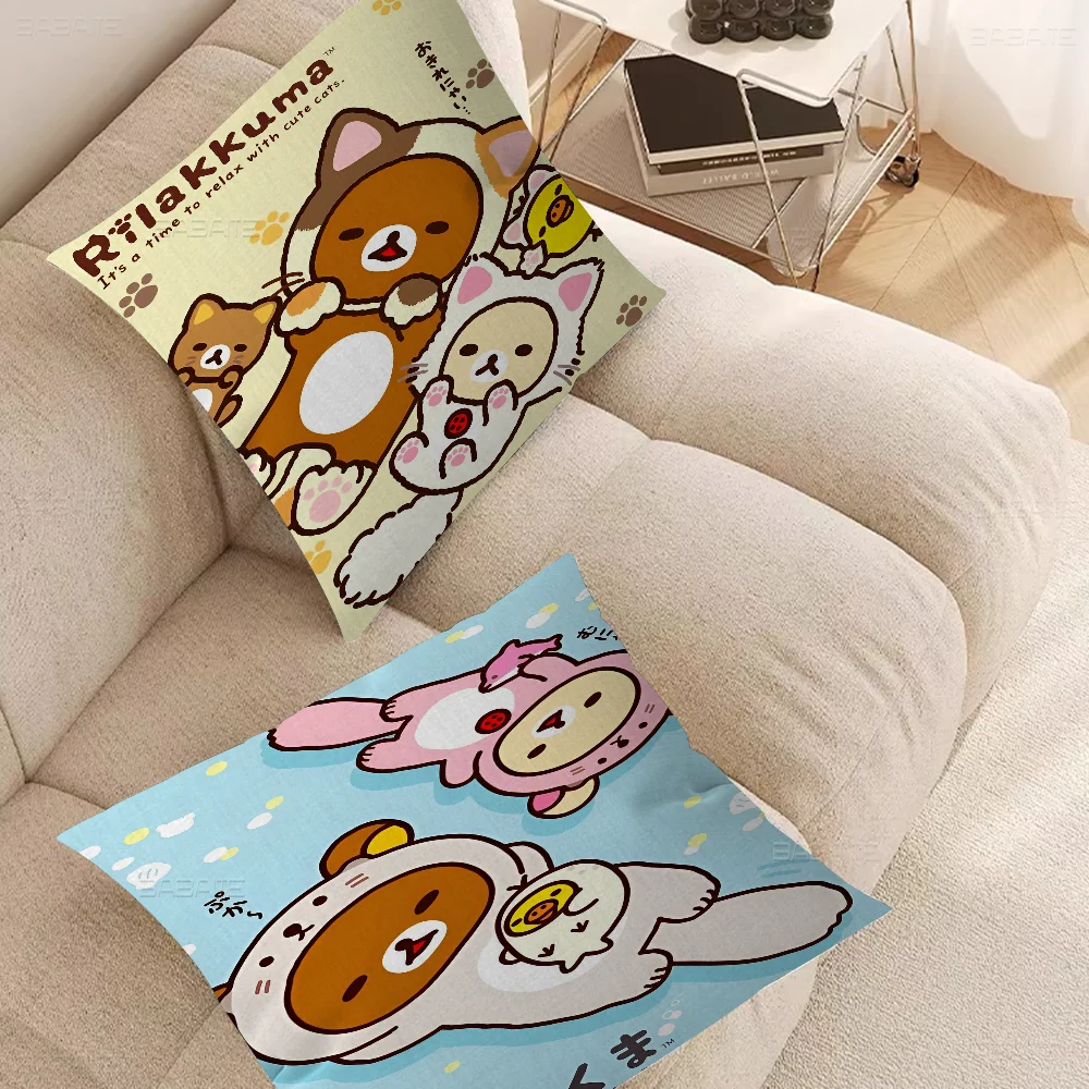 

Rilakkuma Personalized Pillow Cover Kids Bedroom Wild Party Decor Pillowcase Kid Birthday Shower Gift