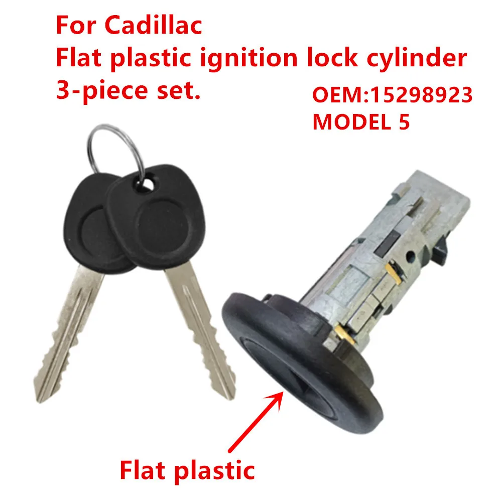 5-6 For Cadillac - High-quality flat plastic ignition lock cylinder sets. 3-piece and 5-piece available. Upgrade your Cadillac.