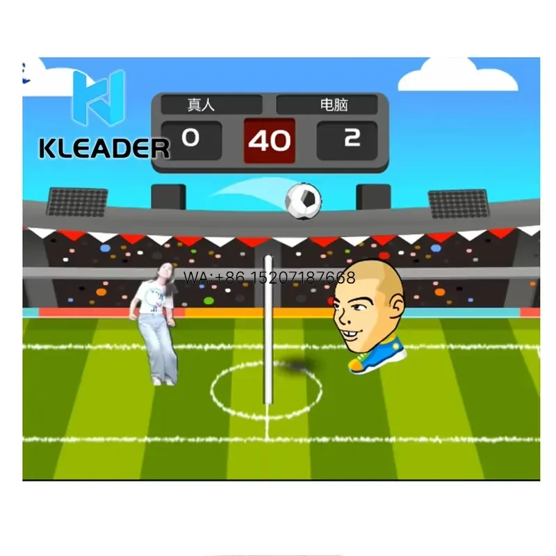 Wmwmnu for Kinect Sports Interactive Football Goal Trainer Dribbleup Game Floor Projection AR Soccer Simulator