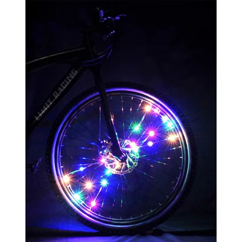 Battery Powered Bicycle Spoke Lights LED Wheel Decor Lamp Night Riding Warning Light For Mountain Bike Cycling Accessories