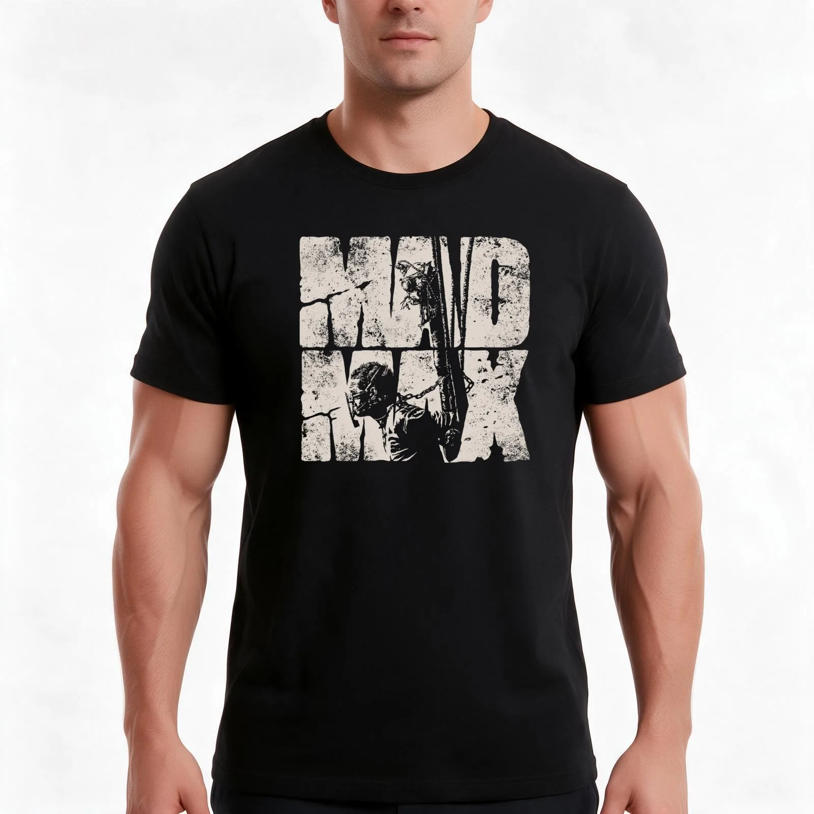 Mad Max Fury Road white T-Shirt, Summer Casual Cotton Tee, Oversized Streetwear Tops, Vintage Graphic Print, Unisex Men Women