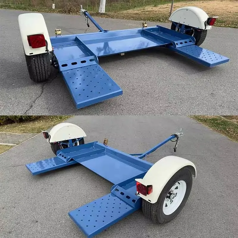 

Compact Removable Car Tow Dolly - With Safety Lights & Tires Included