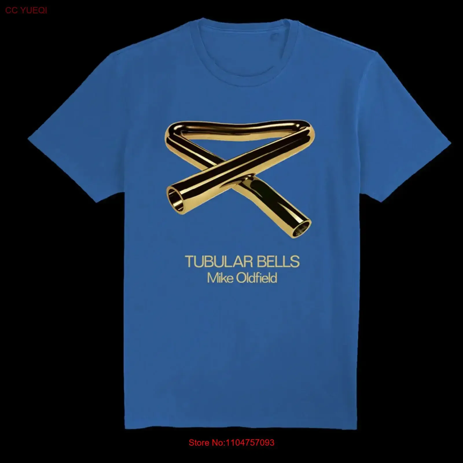 Camiseta Mike Oldfield Tubular Bells BLUE, todos os tamanhos, XZ678, roupas vintage lavadas de grife, unissex, elegante, macia e versátil.