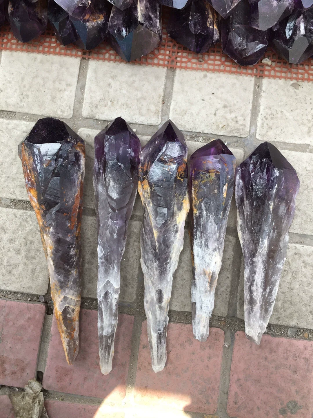 700-800g Natural Brazil  Amethyst Cluster Scepter Quartz Crystal Skeletal Crystal Healing Gemstone for Meditation And Energy