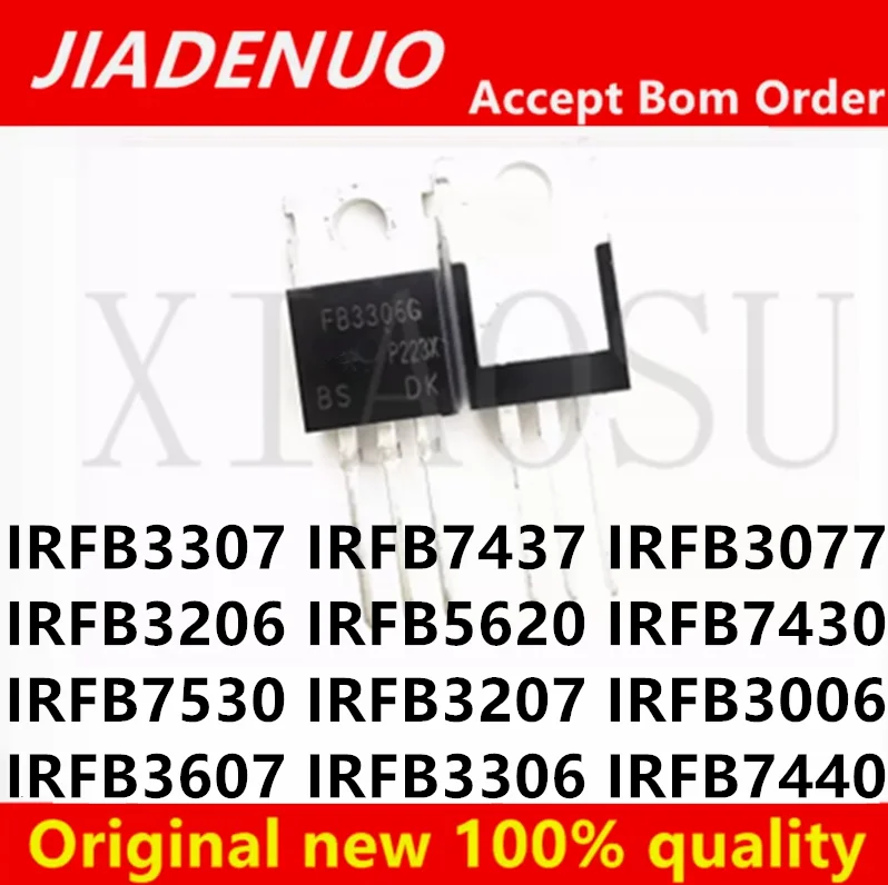 10/PCS New Original IRFB3006 IRFB3306  IRFB3077 IRFB3206 IRFB3207 IRFB3307 IRFB3607 IRFB7530 IRFB7437 IRFB7430 IRFB5620 IRFB7440