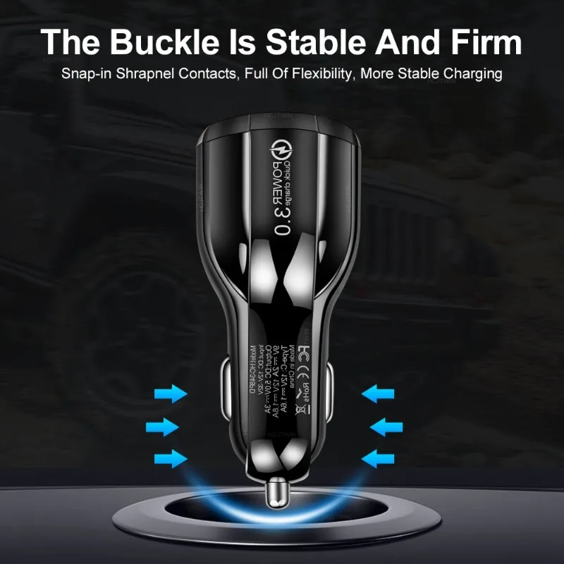 30W48W60W Caricabatteria per auto 2 porte Caricabatteria per auto Ricarica rapida QC3.0 PD12W PD20W PD30WCar Accendisigari Carica flash per telefoni