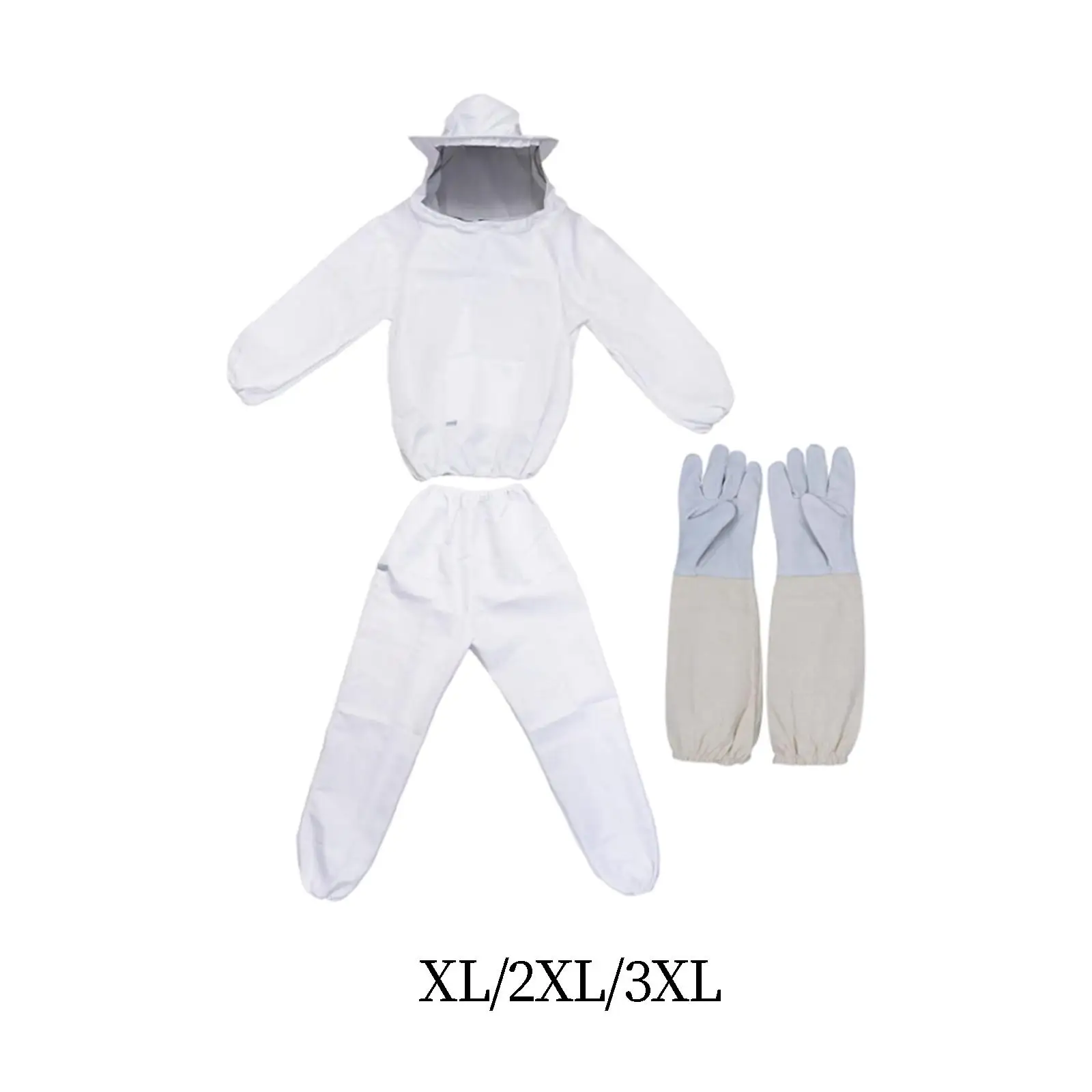 Beekeeping Smock Protective Suit with Hood Bee Suit for Men Women