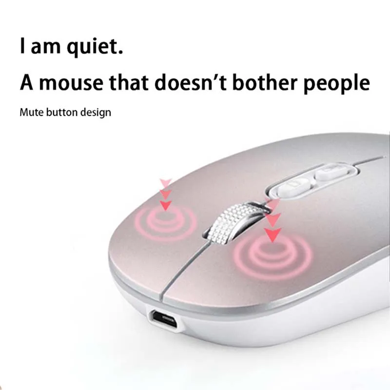 Xiaomi Dual Mode Mouse Wireless Bluetooth 1600 DPI Adjustable Rechargeable USB Mute Desktop Key Fashional Office Learning Mouses