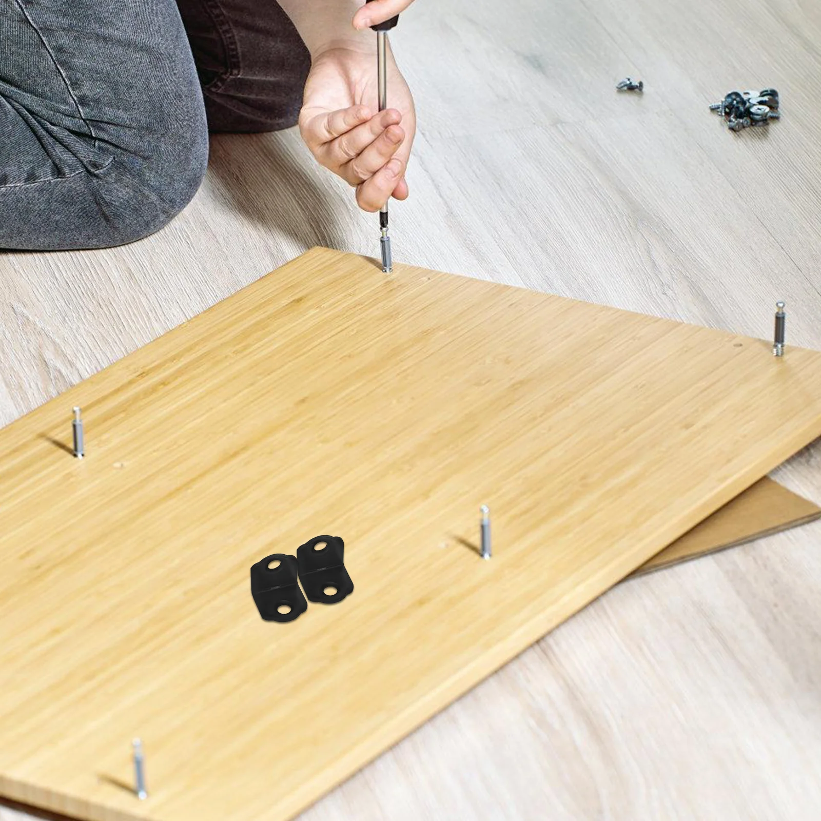 

20pcs Stainless Steel Corner Brackets Heavy Duty L Shape Shelf Braces Rust Proof Metal Angle Brackets Furniture Connectors