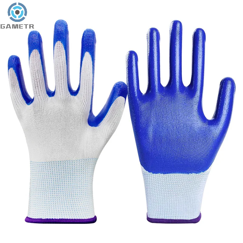 1pairs Winter Warm Tire Rubber Wear-resistant Anti-slip Labor Protection Gloves Nitrile Gloves Construction Gardening Gloves