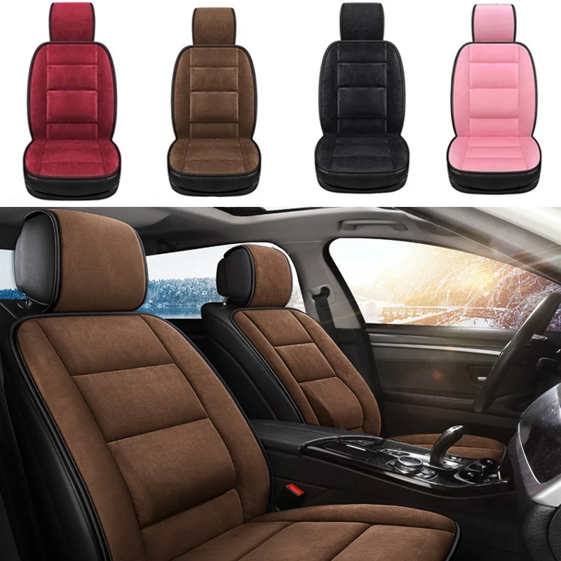 Car Seat Cushion Winter Warm and Comfortable Car Seat Cushion Plush Cover Protector Universal Cars Seat Accessories