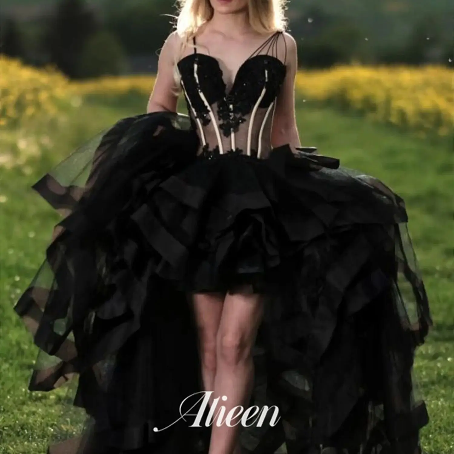 

Aileen Prom Dresses Elegant Evening Party Dresses Women 2024 Black Wedding Dress Customized Tutu Special Occasions Women's Gala