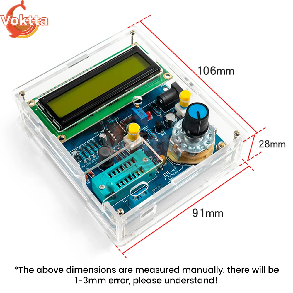 Imagem -06 - High Precision Lcd Frequency Meter Indutância Digital e Capacitância Medição Instrumento Cabo de Dados Usb Kit Faça Você Mesmo dc 5v Medidor de Indutância Digital