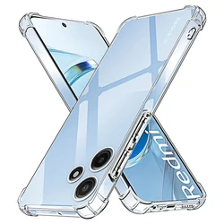 Shockproof Silicone Clear Case For Xiaomi Redmi 13C 12C Note 13 12S 12 Pro Plus Speed Turbo Ultra Thin Transparent Soft Cover
