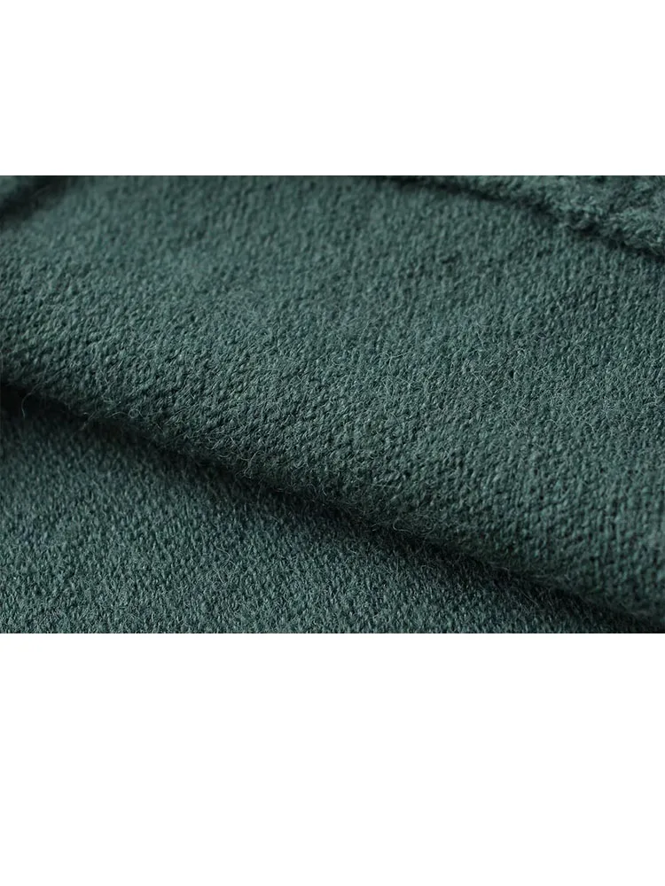 HH المرأة أزياء الرجعية تنوعا القوات سوار سترة الإناث أنيقة عارضة غير المتكافئة الرقبة طويلة الأكمام البلوز سترة