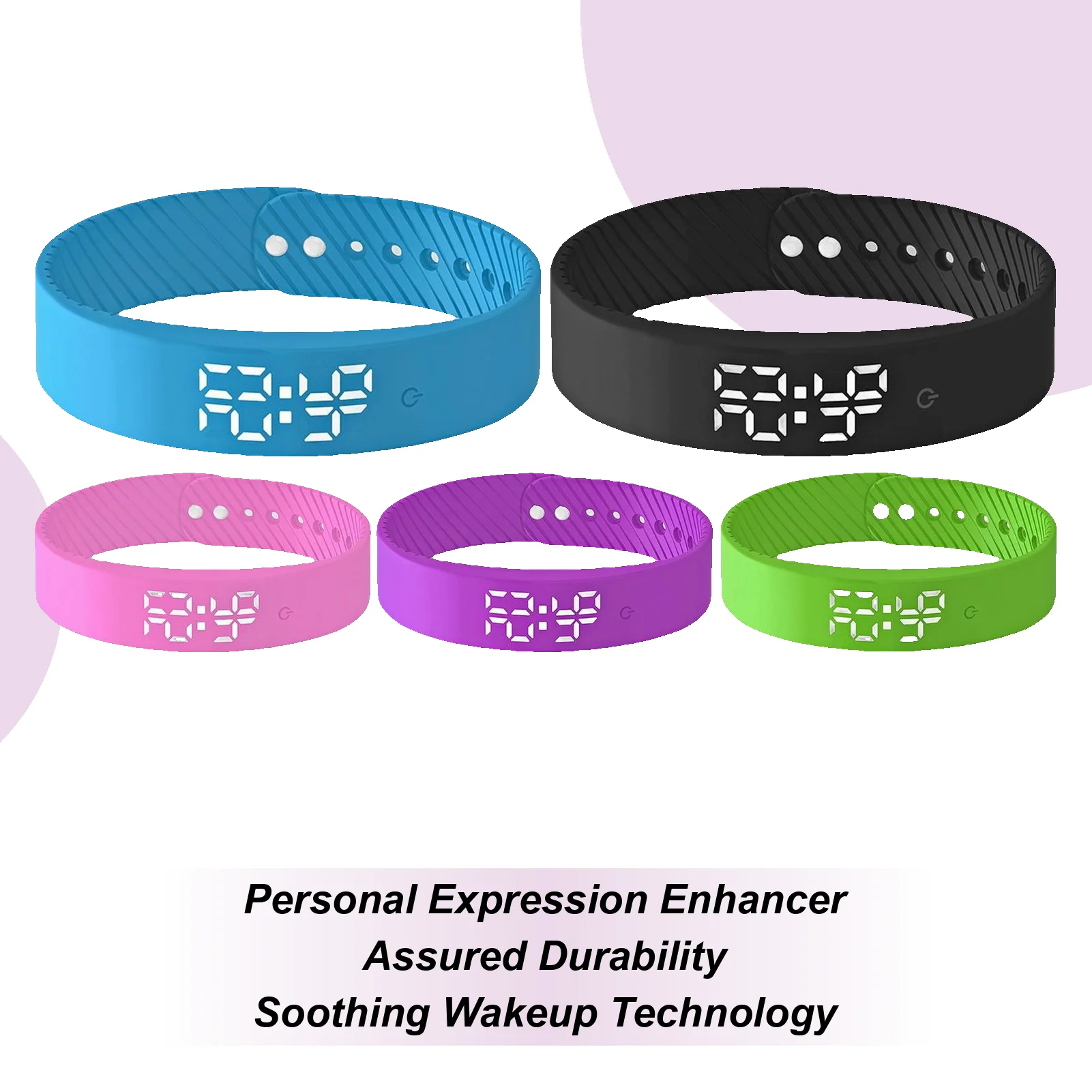 

Vibration Alarm Clock Wristband Silent Vibrating Timer Clock 3 Alarms Daily Organizer Timer Suitable For Deep Sleepers
