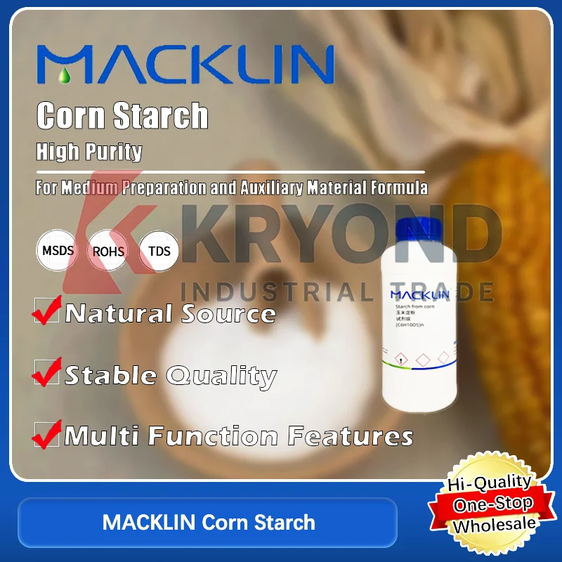 MACKLIN almidón de maíz CAS 9005-25-8 reactivo de laboratorio sólido blanco a blanquecino Material de polisacárido común producto Original