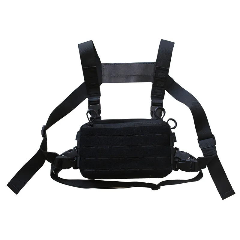 Unisex Tactical Chest Rig Bag Hip Hop Streetwear Functional New Waist Packs Adjustable Crossbody Chest Bag Waistcoat Kanye West