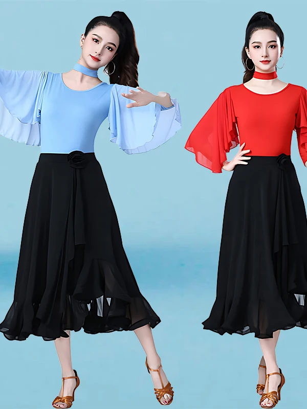 conjunto-de-disfraz-de-baile-cuadrado-de-alta-gama-para-mujer-nuevo-estilo-top-de-marinero-de-manga-media-falda-de-rendimi