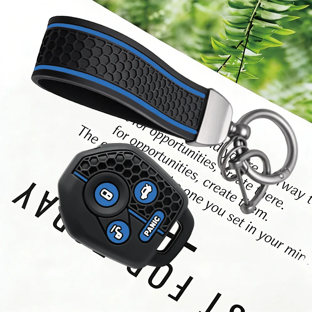 Anti-Scratch Key Fob Case WithKeychain for Subaru Crosstrek Forester Impreza Legacy Outback Tribeca WRX STI XV Crosst, Honeycomb
