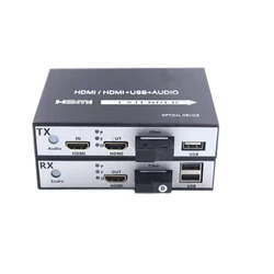 1pair 1080P HDMI-USB Optical Converters HDMI+Local Loop Out+USB Dual Use Fiber Optic Video Extender SC video Transceive